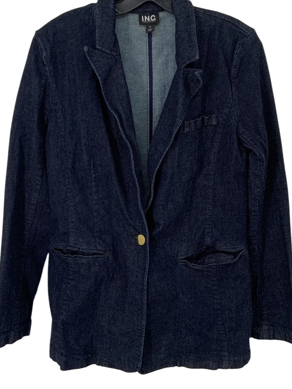 INC International Concepts Denim Blazer